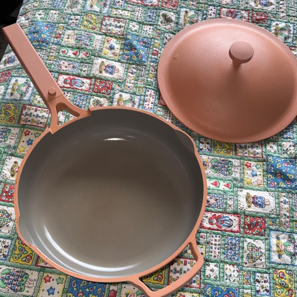 Our Place Orange Ceramic-Coated Skillet with Lid - Picture 3 of 6